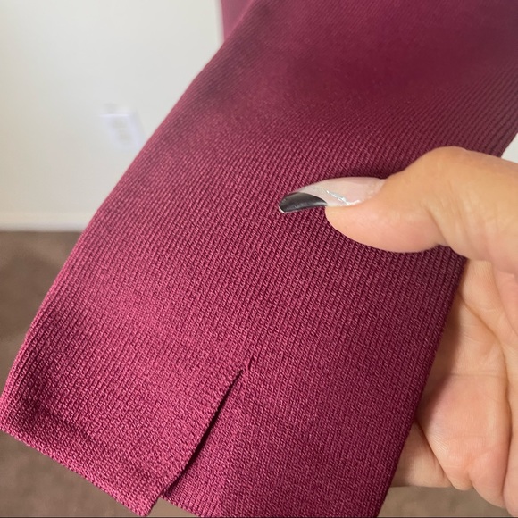 John + Jenn Burgundy Veronica V Neckline Long Sleeve Cutout Body Mini L … - Picture 14 of 14